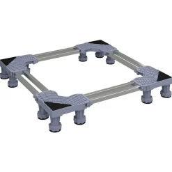 vidaXL Accesorios Para Electrodomésticos-Base para lavadora Manual Gris 67 x 67 x 12 cm Acero inoxidable