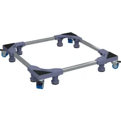 vidaXL Accesorios Para Electrodomésticos-Base para lavadora Manual Gris 66 x 66 x 12 cm Acero inoxidable
