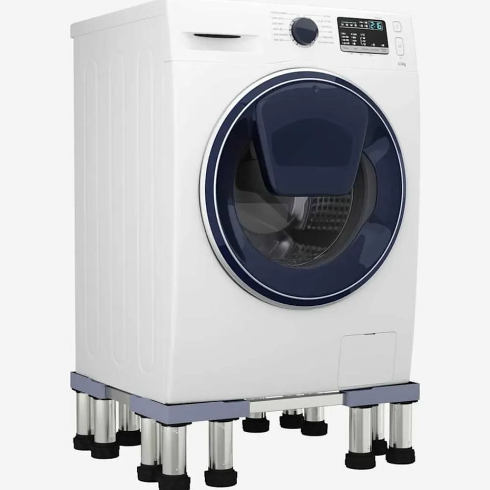 vidaXL Base para lavadora Gris 67 x 67 x 21,5 cm Acero inoxidable Clearance