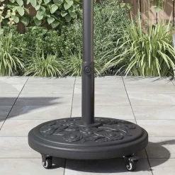 vidaXL Base para sombrilla Art Deco Negro Ø 45 x 39,5 cm Hierro Clearance