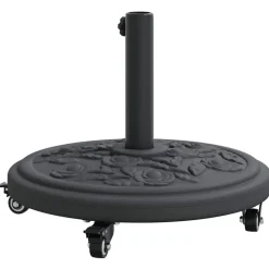 vidaXL Base para sombrilla Art Deco Negro Ø 45 x 39,5 cm Hierro Clearance