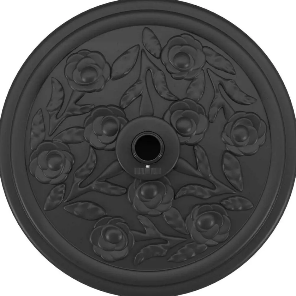 vidaXL Base para sombrilla Art Deco Negro Ø 45 x 39,5 cm Hierro Clearance
