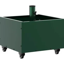 vidaXL Base para sombrilla Manual 45 x 45 x 45 cm Acero Verde Outlet