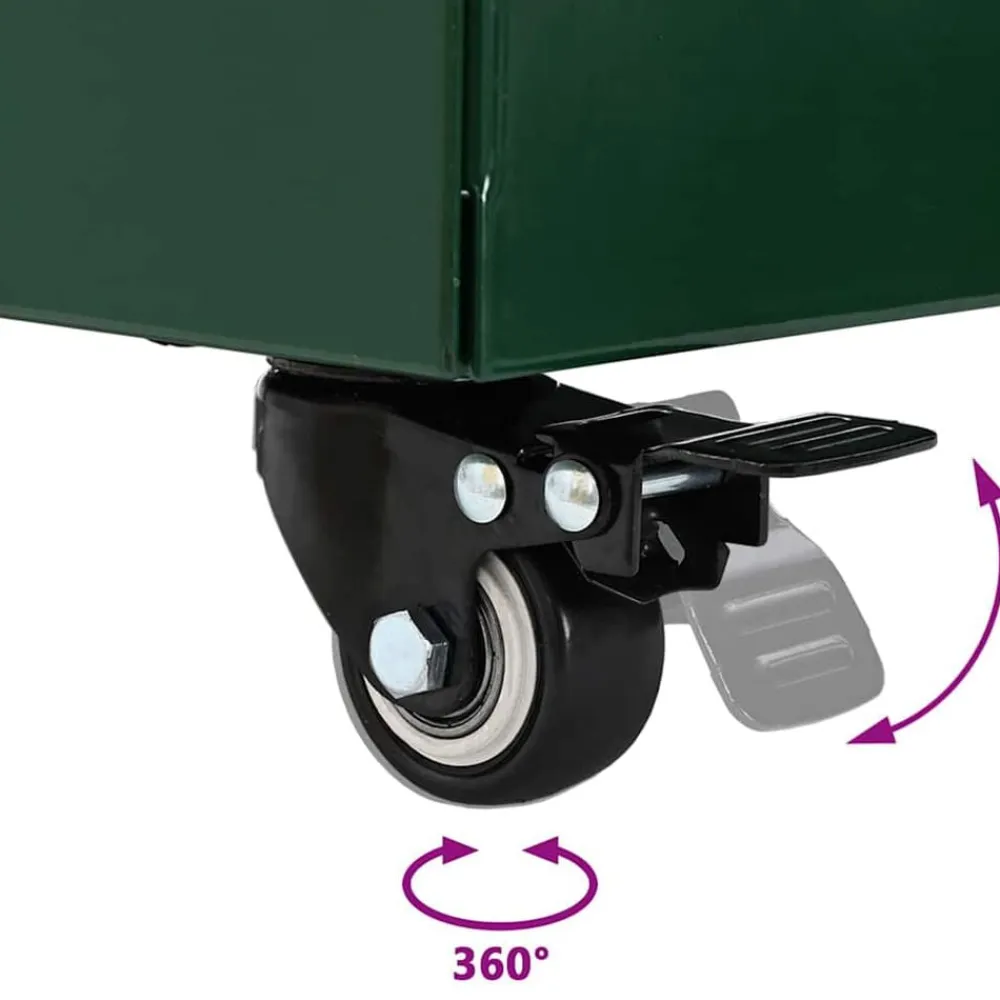 vidaXL Base para sombrilla Manual 45 x 45 x 45 cm Acero Verde Outlet
