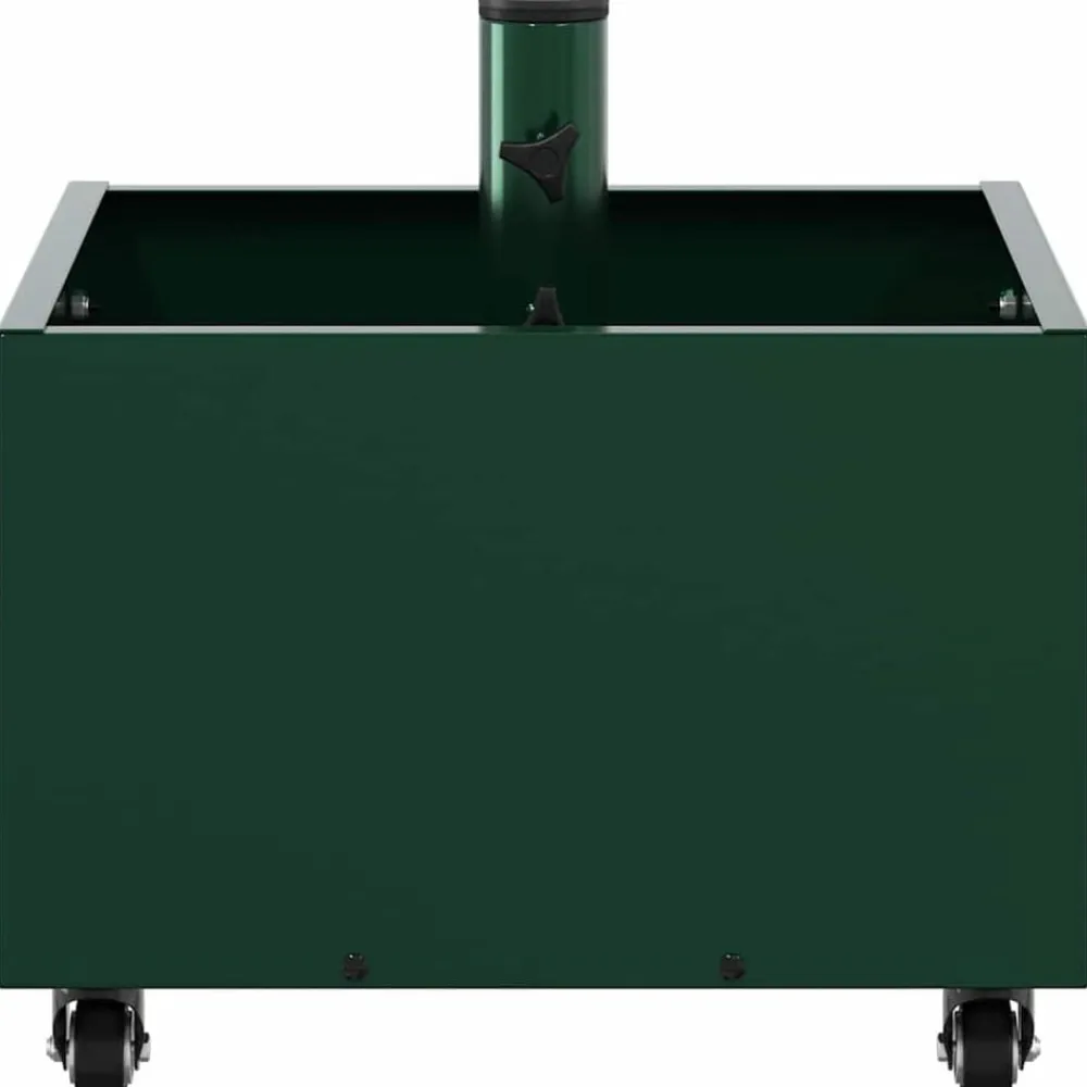 vidaXL Base para sombrilla Manual 45 x 45 x 45 cm Acero Verde Outlet