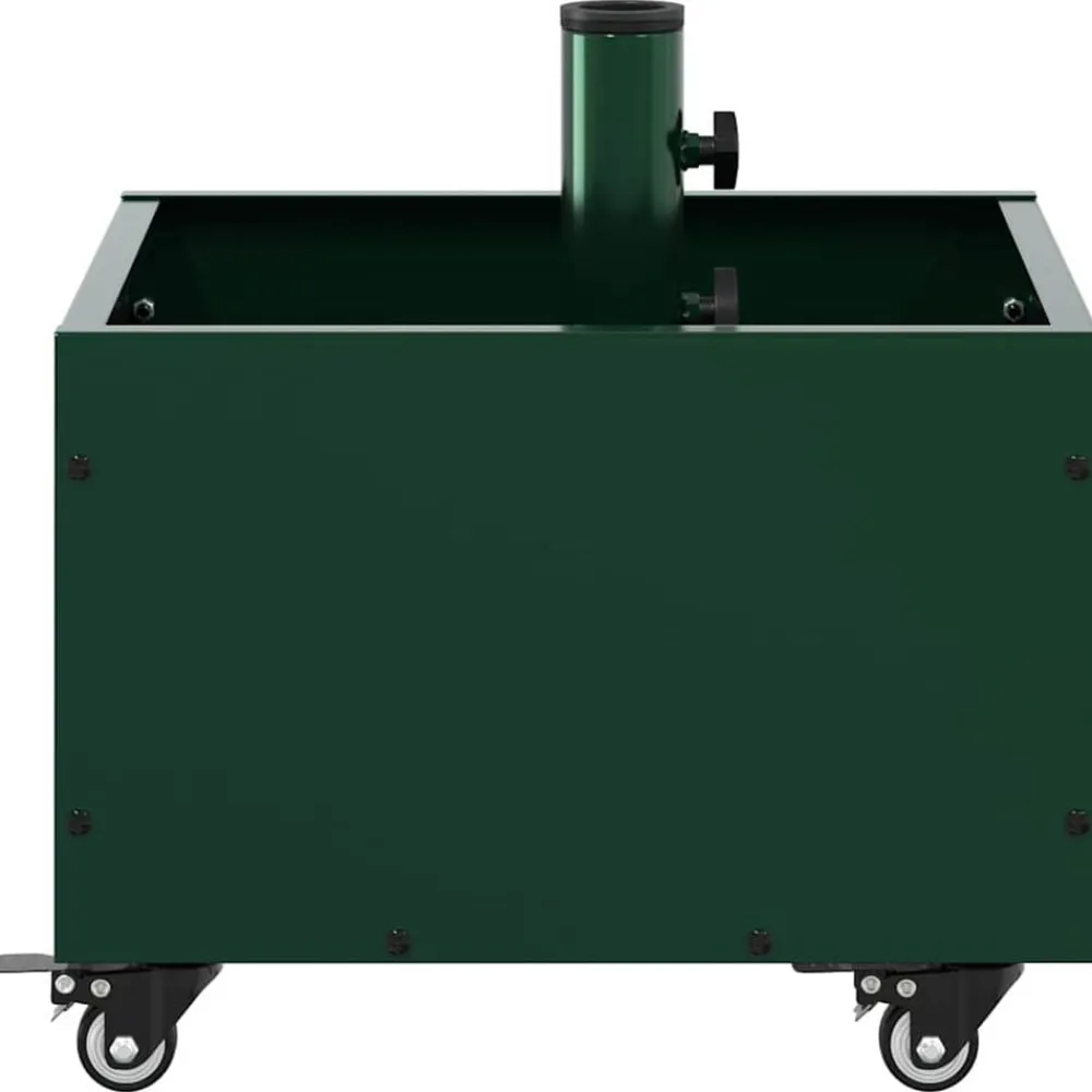 vidaXL Base para sombrilla Manual 45 x 45 x 45 cm Acero Verde Outlet