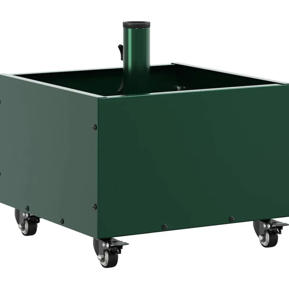 vidaXL Base para sombrilla Manual 45 x 45 x 45 cm Acero Verde Outlet
