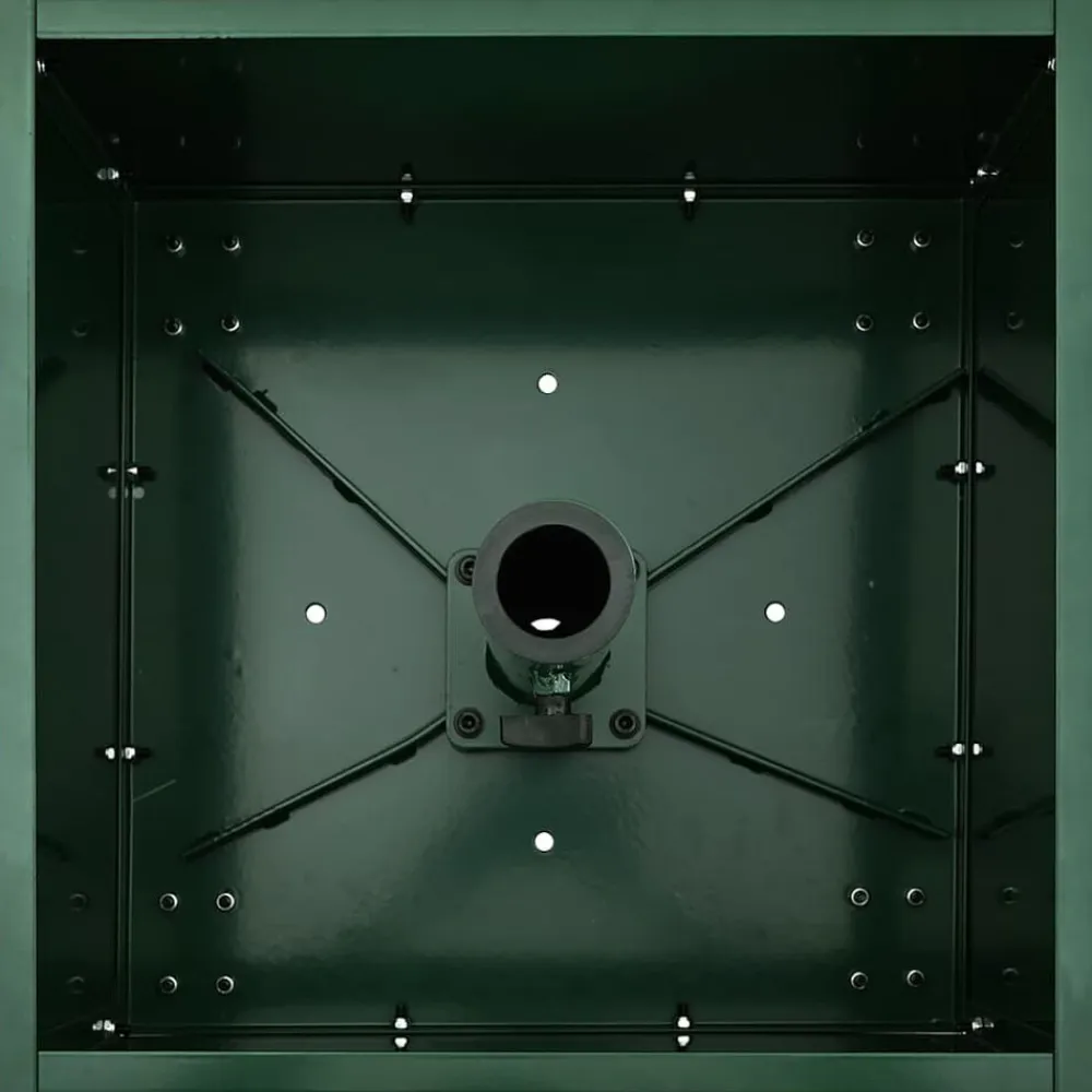 vidaXL Base para sombrilla Manual 45 x 45 x 45 cm Acero Verde Outlet