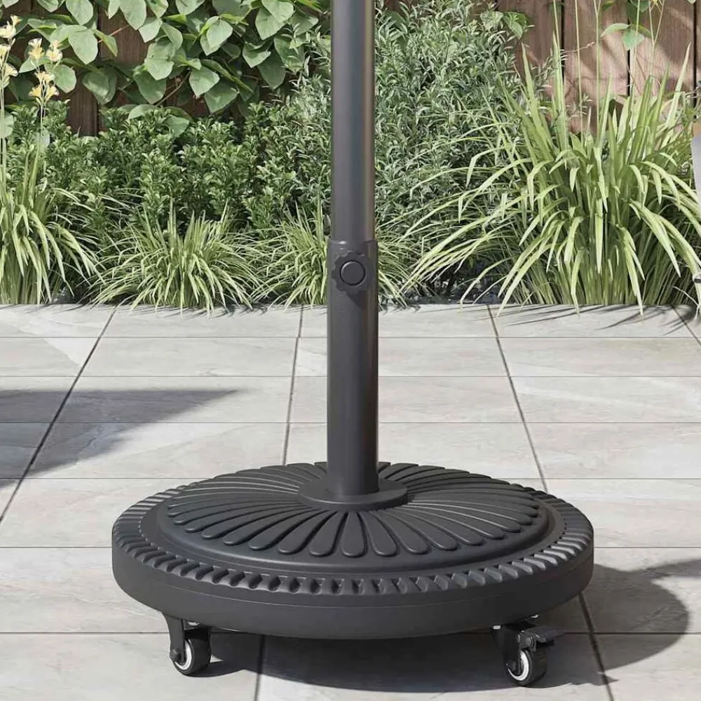 vidaXL Base para sombrilla Art Deco Negro Ø 45 x 39.5 cm Hierro Sale