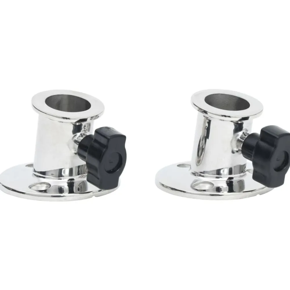 vidaXL Base redonda bimini para tubo de 26 mm 2 uds acero inoxidable Online