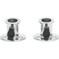 vidaXL Base redonda bimini para tubo de 26 mm 2 uds acero inoxidable Online