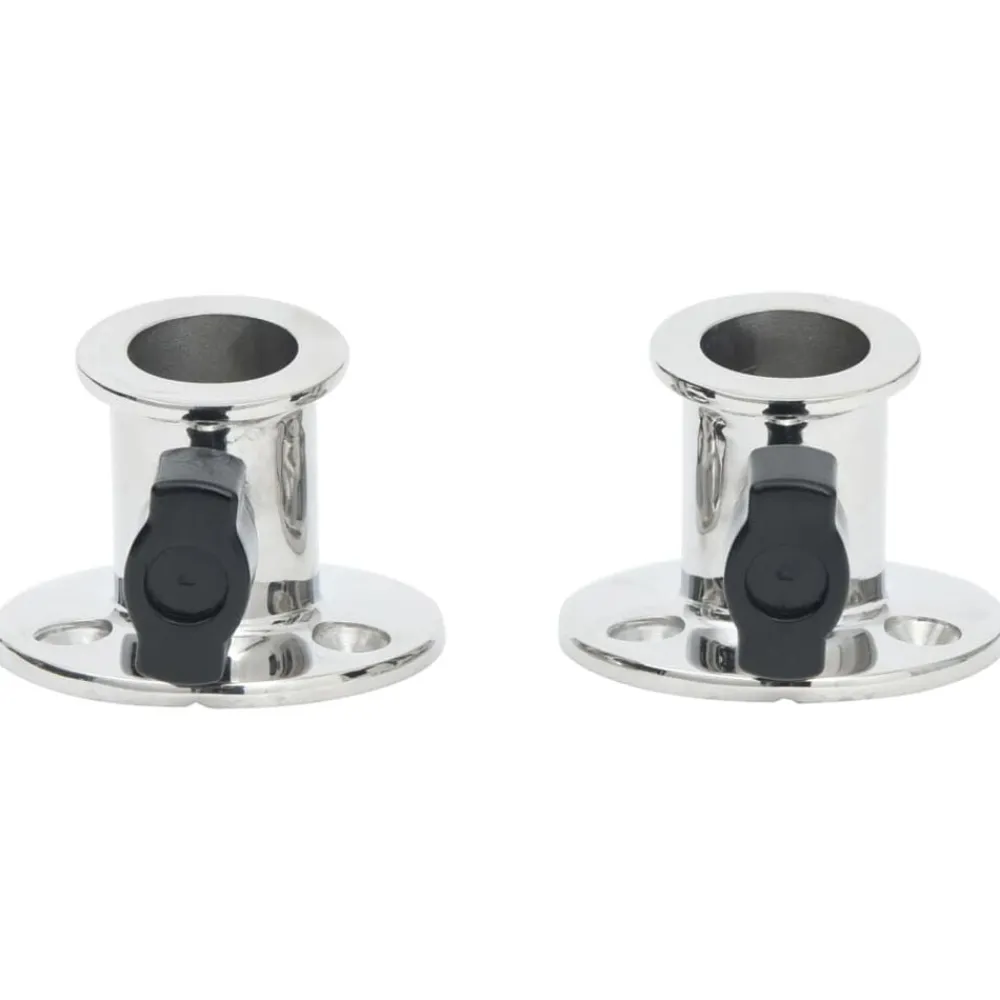 vidaXL Base redonda bimini para tubo de 26 mm 2 uds acero inoxidable Online