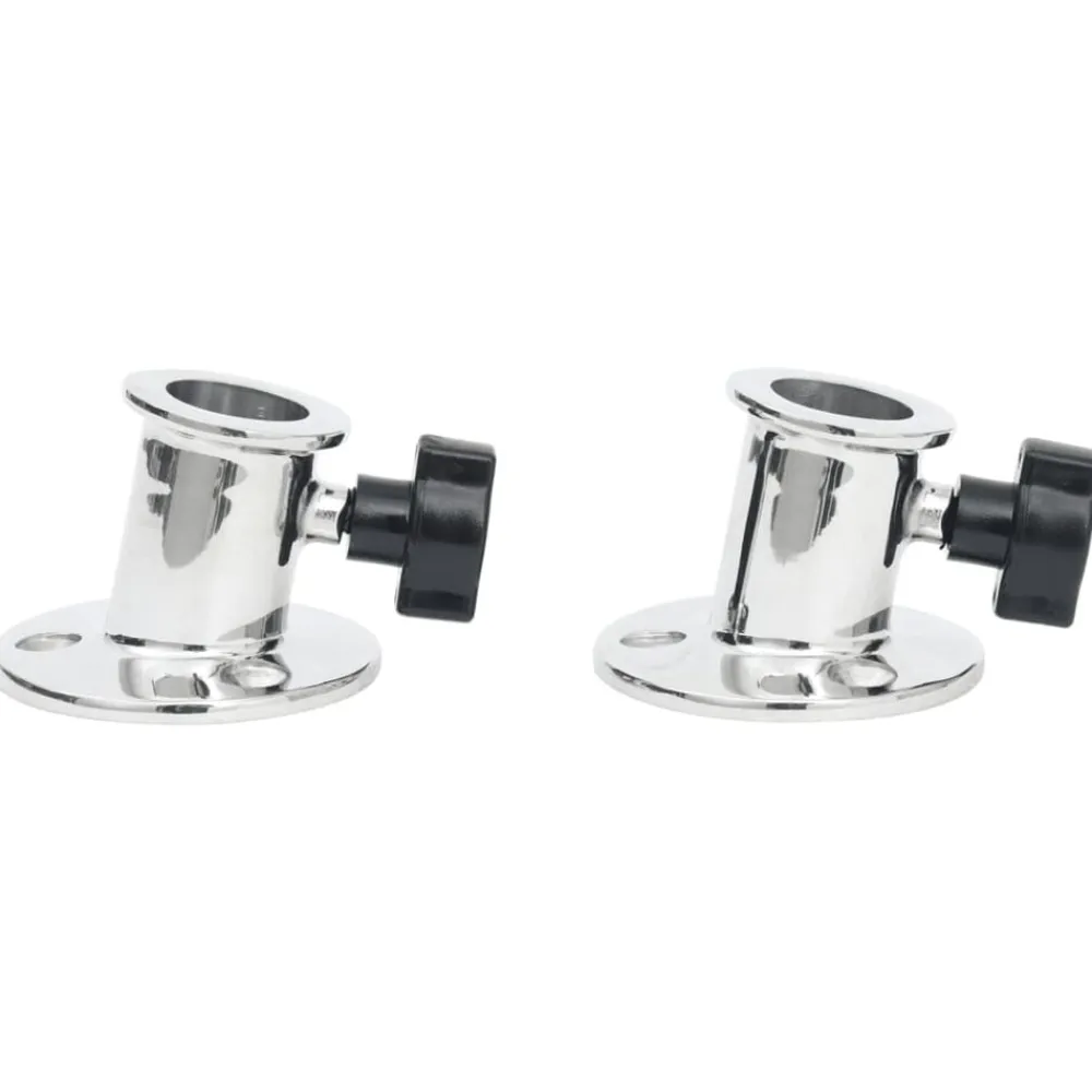 vidaXL Base redonda bimini para tubo de 26 mm 2 uds acero inoxidable Online