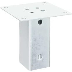 vidaXL Bases para postes cuadradas 4 uds. Plata 71x71 mm Plateado Best