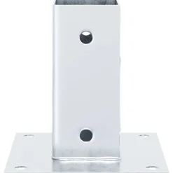 vidaXL Bases para postes cuadradas 4 uds. Plata 71x71 mm Plateado Best
