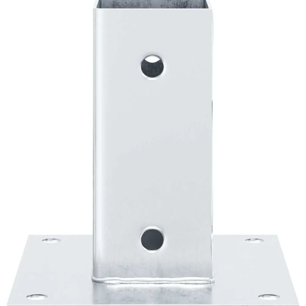 vidaXL Bases para postes cuadradas 4 uds. Plata 71x71 mm Plateado Best