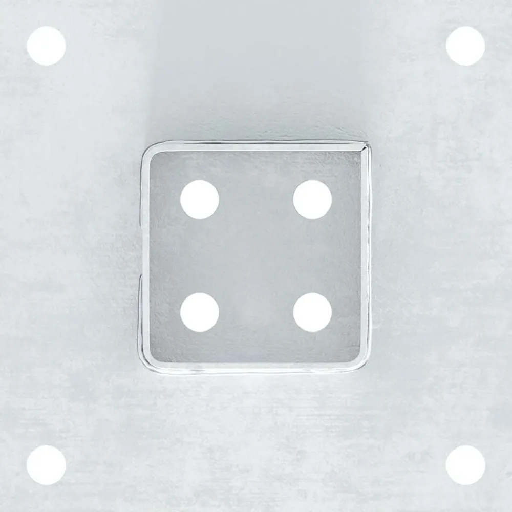 vidaXL Bases para postes cuadradas 4 uds. Plata 71x71 mm Plateado Best