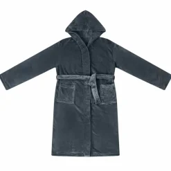vidaXL Bata con Capucha s Franela Azul marino Discount