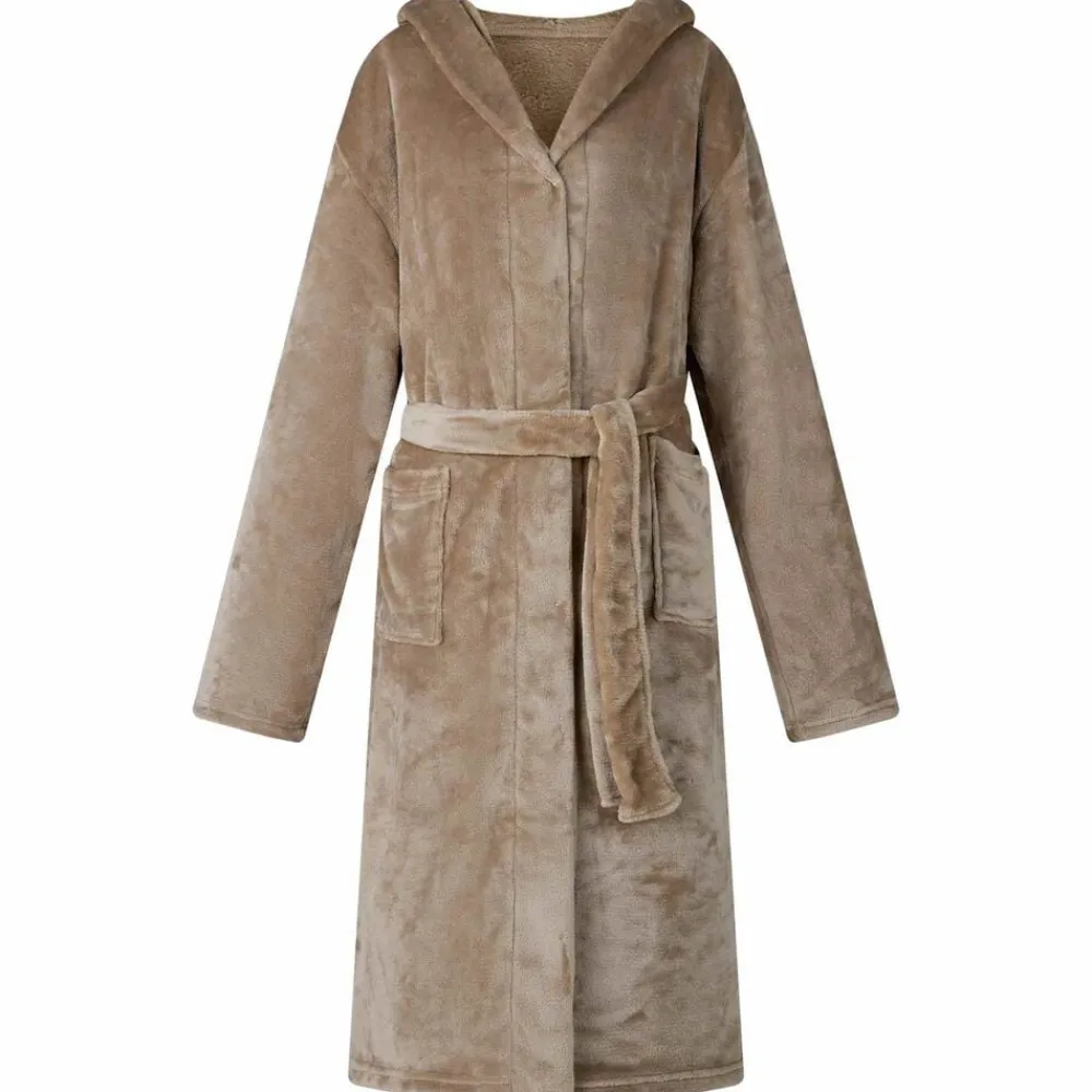 vidaXL Bata con Capucha s Franela Camel Best