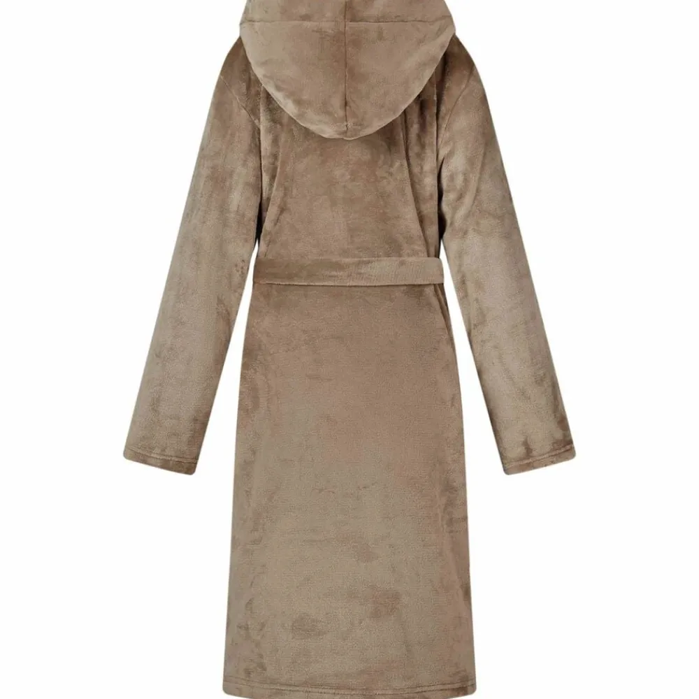 vidaXL Bata con Capucha s Franela Camel Best