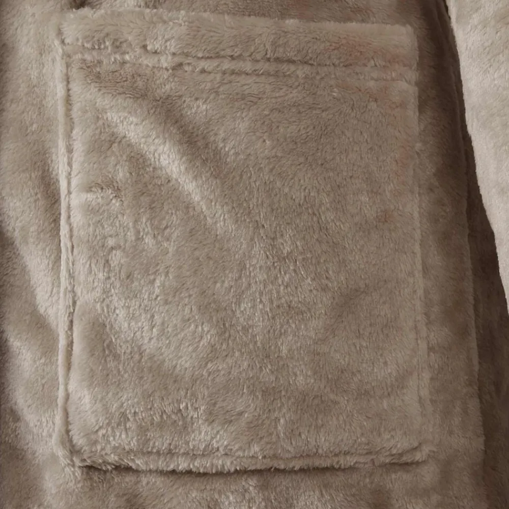 vidaXL Bata con Capucha s Franela Camel Best