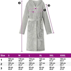vidaXL Ropa Y Accesorios-Bata con Capucha s Franela