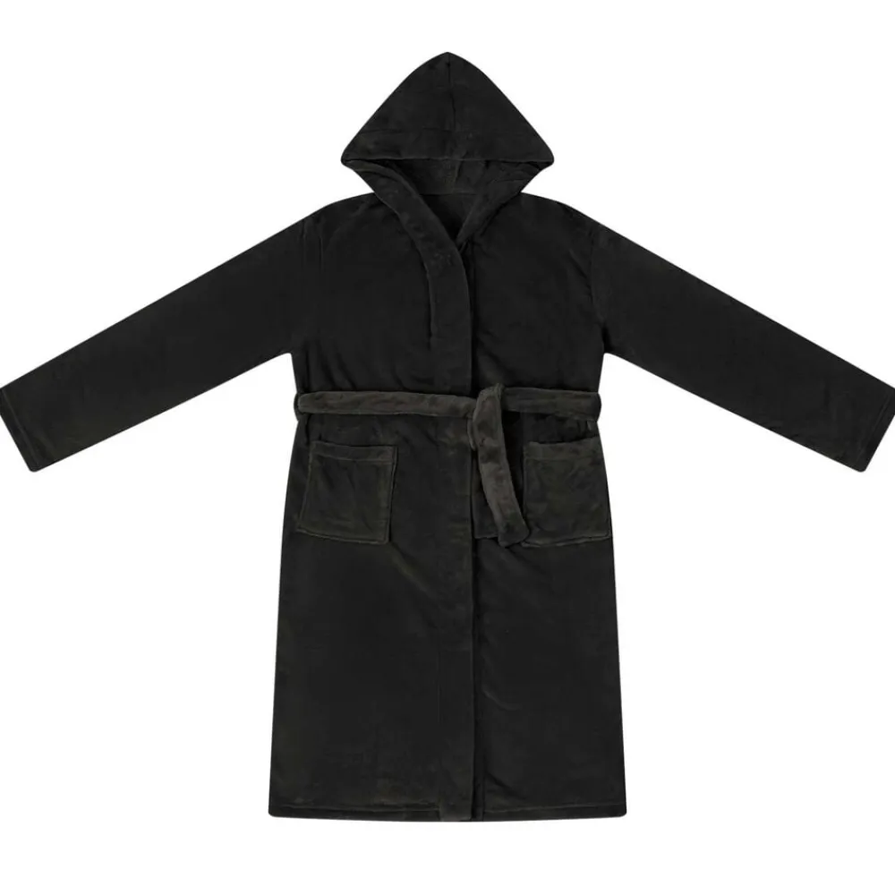 vidaXL Ropa Y Accesorios-Bata con Capucha s Franela