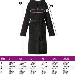 vidaXL Ropa Y Accesorios-Bata con Capucha s Franela