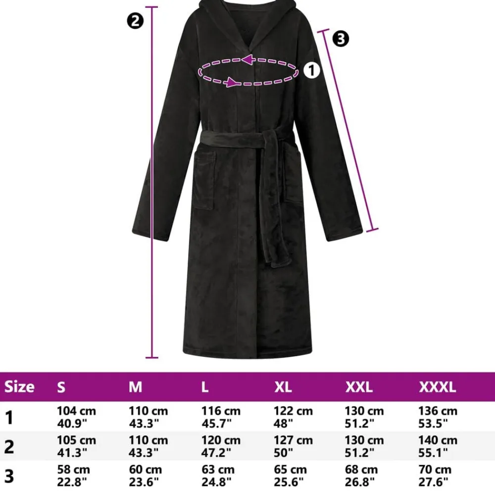 vidaXL Ropa Y Accesorios-Bata con Capucha s Franela