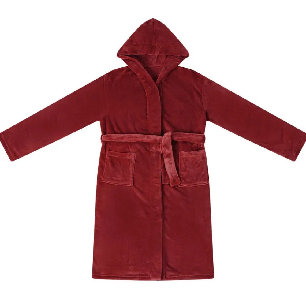 vidaXL Ropa Y Accesorios-Bata con Capucha s Franela