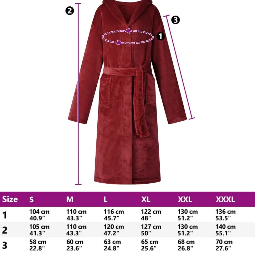 vidaXL Ropa Y Accesorios-Bata con Capucha s Franela
