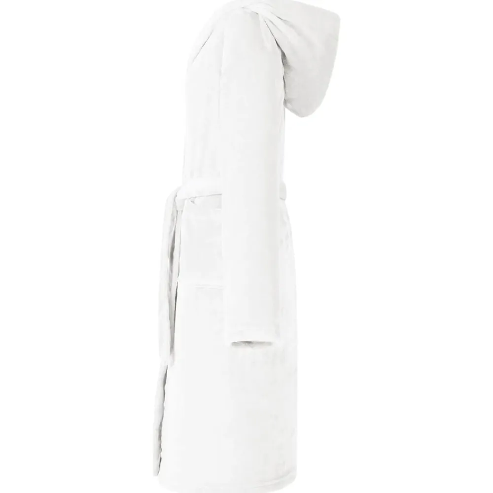 vidaXL Bata con Capucha s Franela White