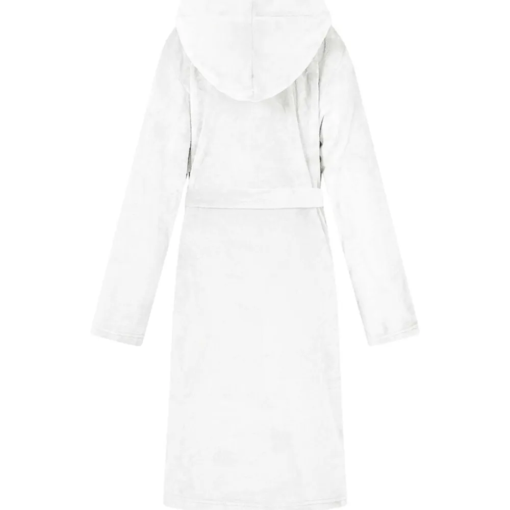 vidaXL Bata con Capucha s Franela White