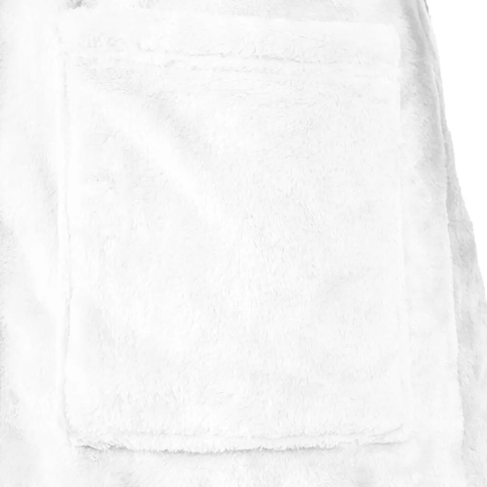 vidaXL Bata con Capucha s Franela White