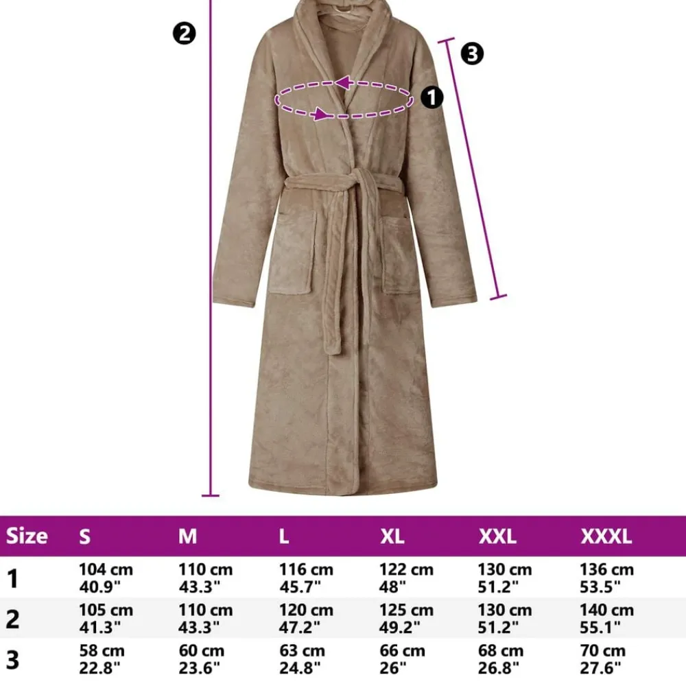 vidaXL Bata sin capucha s Franela Camel Discount