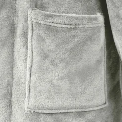 vidaXL Bata sin capucha s Franela Gris New