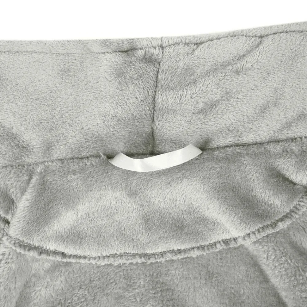 vidaXL Bata sin capucha s Franela Gris New