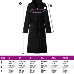 vidaXL Ropa Y Accesorios-Bata sin capucha s Franela