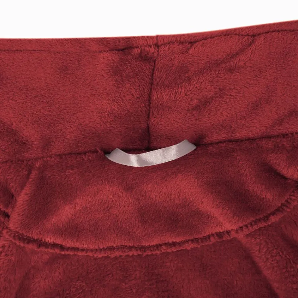 vidaXL Bata sin capucha s Franela Rojo burdeos Sale