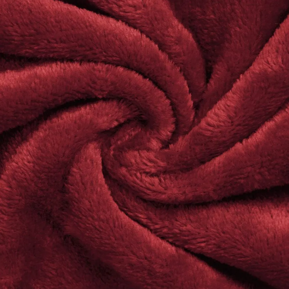 vidaXL Bata sin capucha s Franela Rojo burdeos Sale