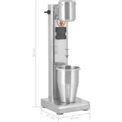vidaXL Cocina Y Comedor-Batidora de acero inoxidable 1 L