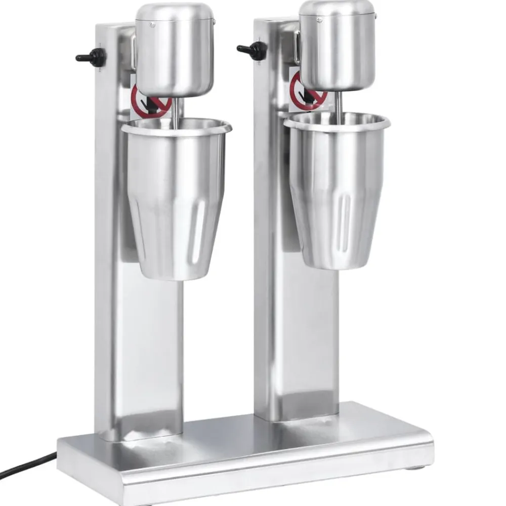 vidaXL Batidora de batidos con doble vaso de acero inoxidable 2 L Hot