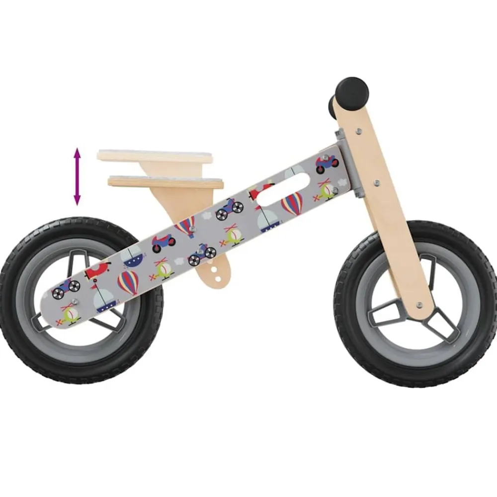 vidaXL Juguetes-Bicicleta de equilibrio para niños estampado