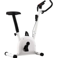 vidaXL Bicicleta estática con resistencia de cinta Blanco Hot