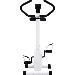 vidaXL Bicicleta estática con resistencia de cinta Blanco Hot