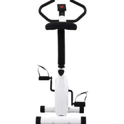 vidaXL Bicicleta estática con resistencia de cinta Blanco Hot