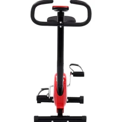 vidaXL Bicicleta estática con resistencia de cinta roja Rojo Best