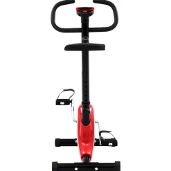 vidaXL Bicicleta estática con resistencia de cinta roja Rojo Best