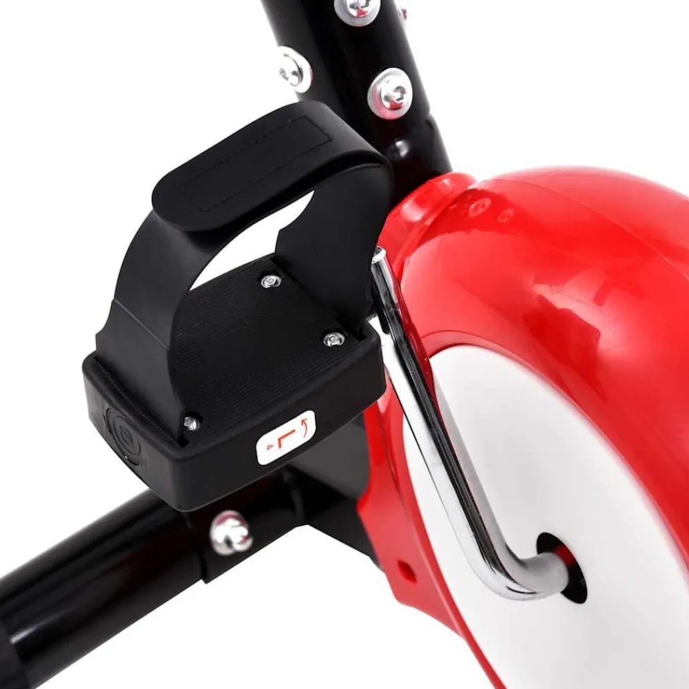vidaXL Bicicleta estática con resistencia de cinta roja Rojo Best