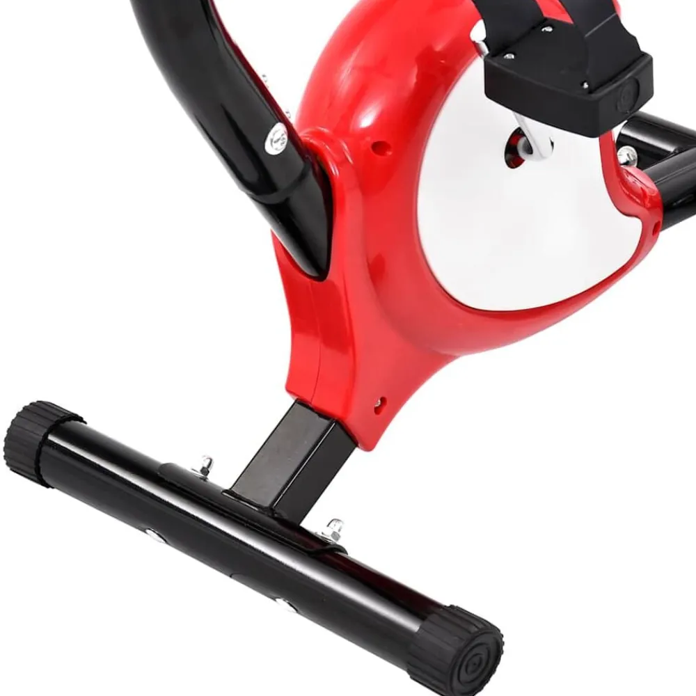 vidaXL Bicicleta estática con resistencia de cinta roja Rojo Best